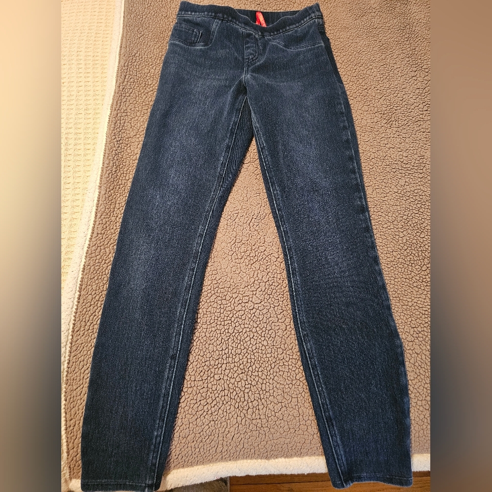 SPANX Dark Blue Skinny Jeansish Leggings.
